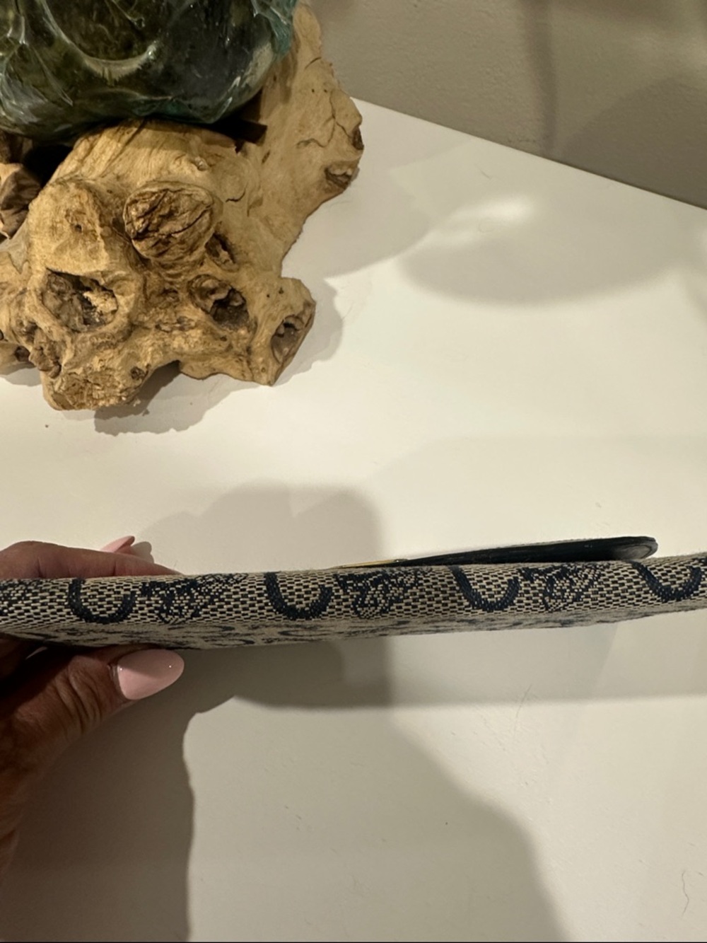 Celine Vintage Navy Monogram Clutch Wallet - Picture 8 of 8